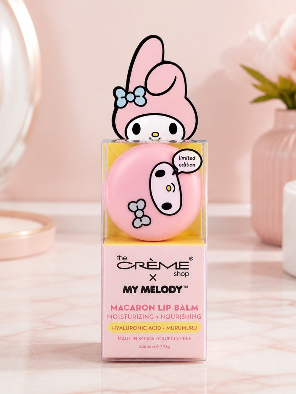My Melody x The Crème Shop Macaron Lip Balm Limited Edition